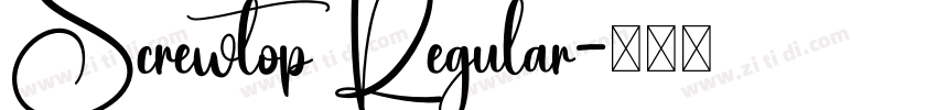 Screwtop Regular字体转换